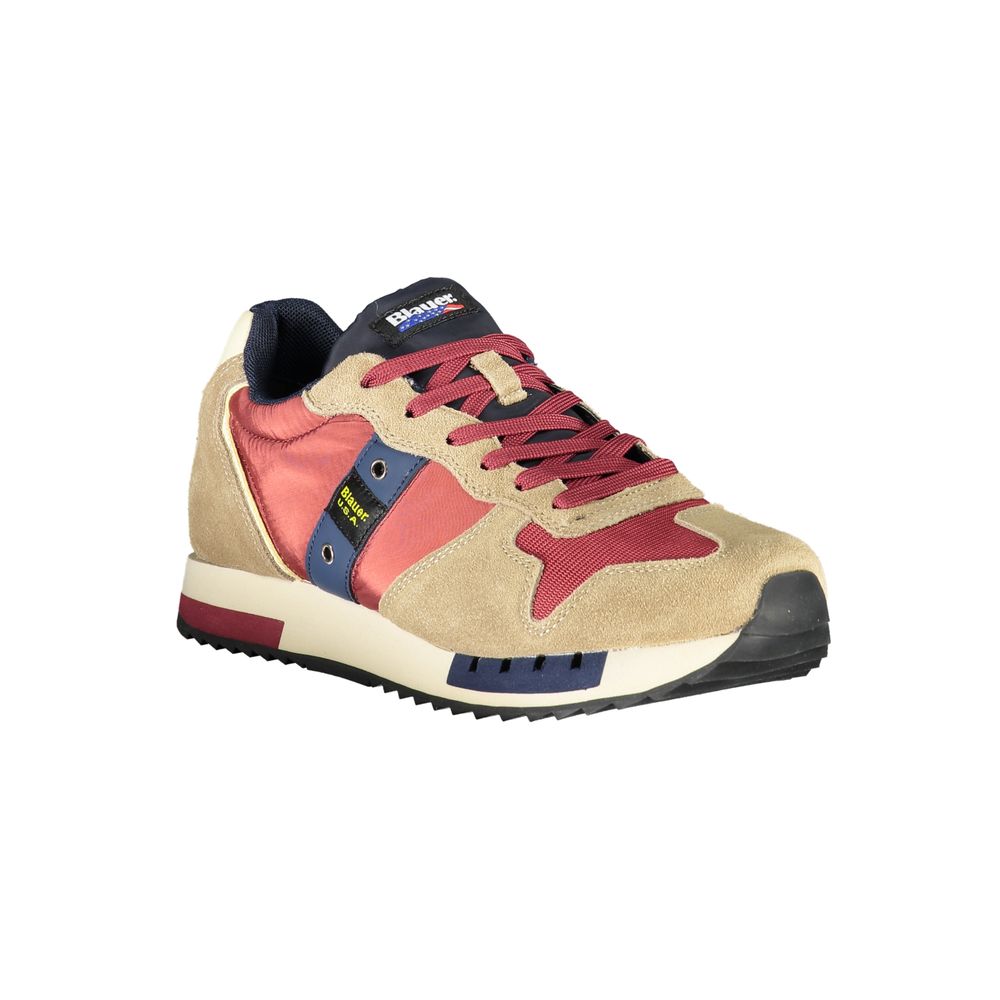 Blauer Beige Sports Sneakers with Contrast Accents