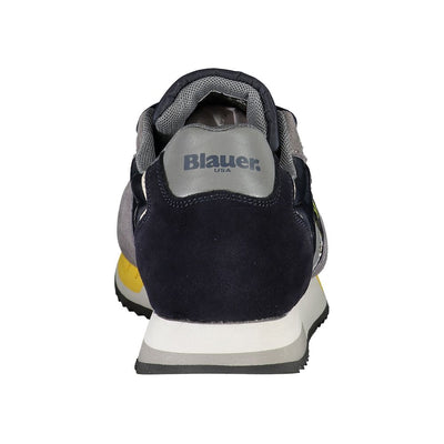 Blauer Elevate Your Step: Blue Contrast Lace-Up Sneakers