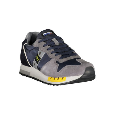Blauer Elevate Your Step: Blue Contrast Lace-Up Sneakers