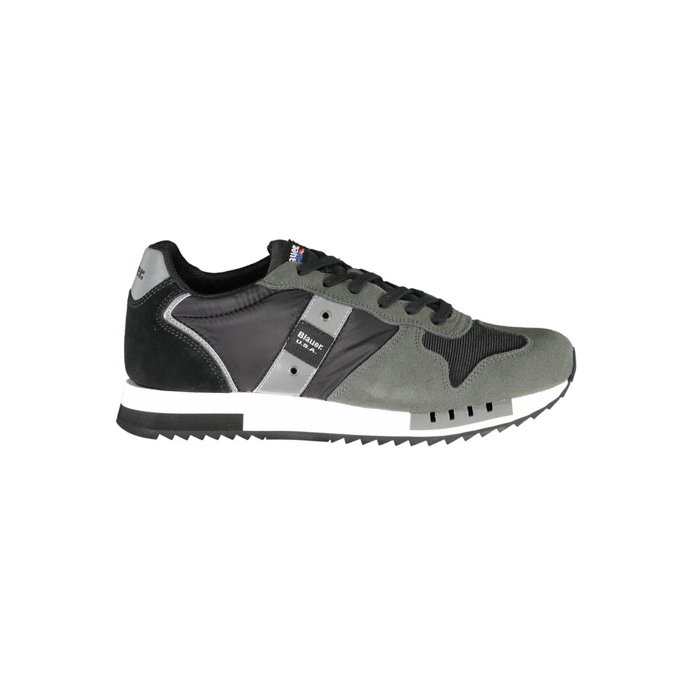 Blauer Classic Black Lace-Up Sport Sneakers