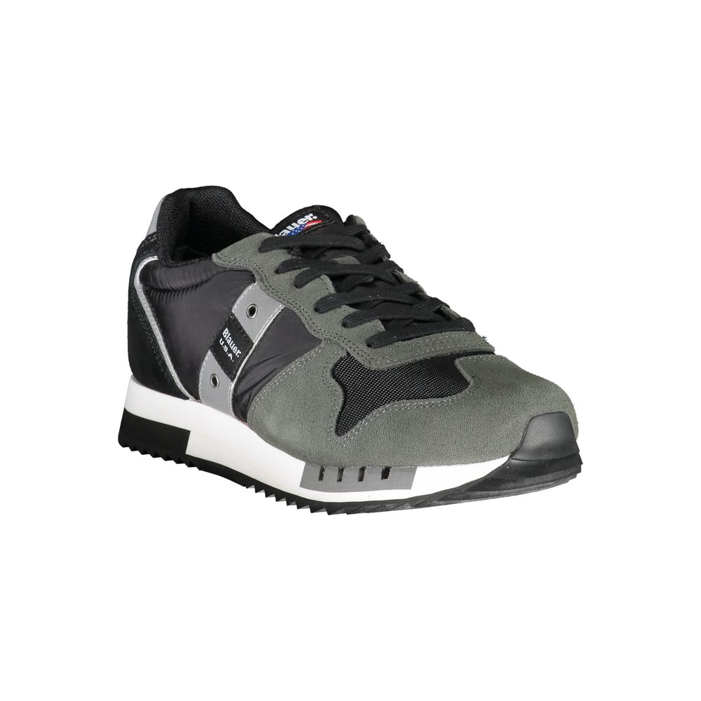 Blauer Classic Black Lace-Up Sport Sneakers