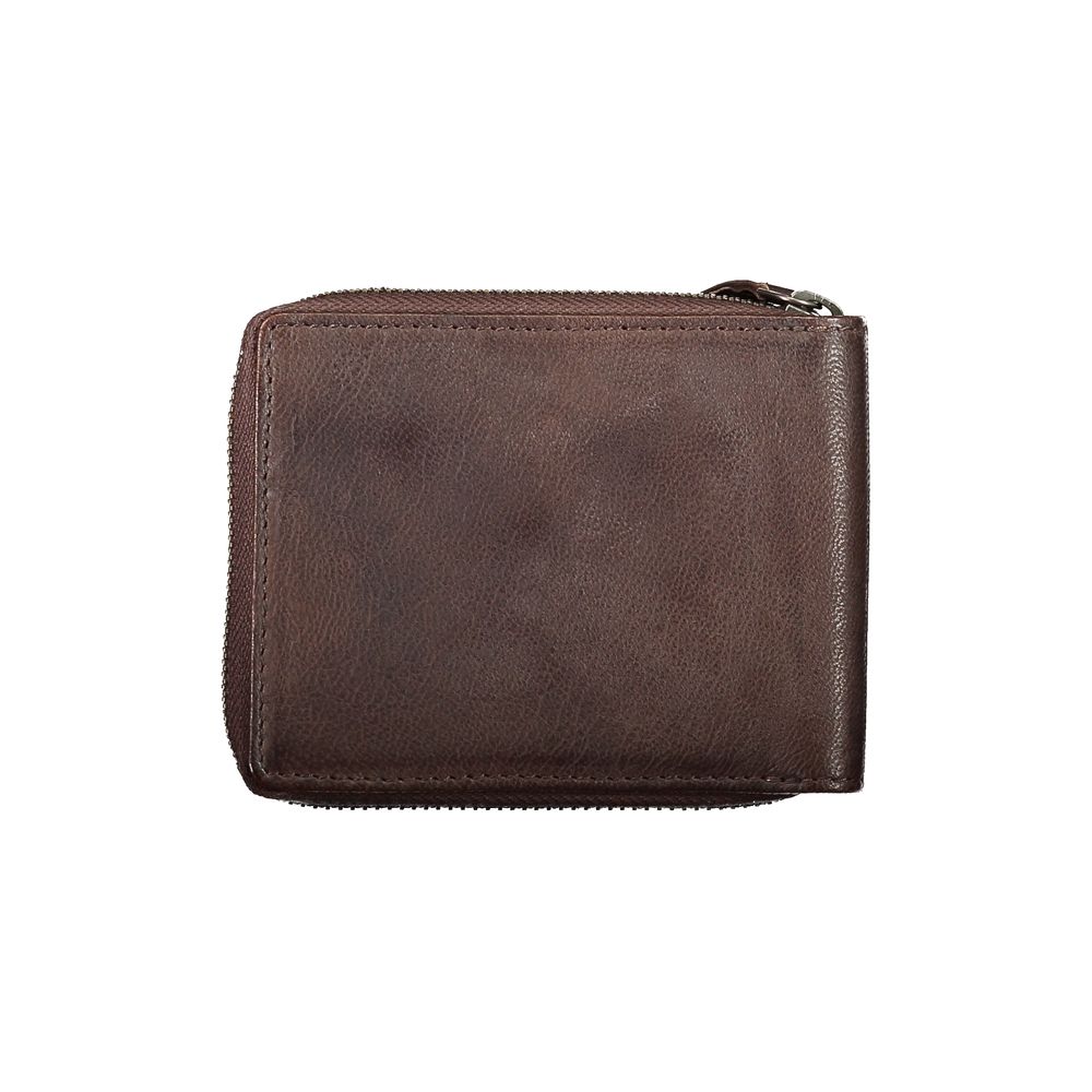 Blauer Elegant Leather Coin & Card Wallet in Brown