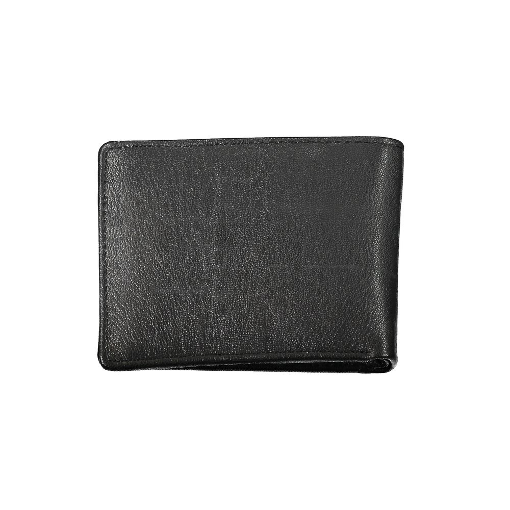 Blauer Elegant Black Leather Dual-Compartment Wallet