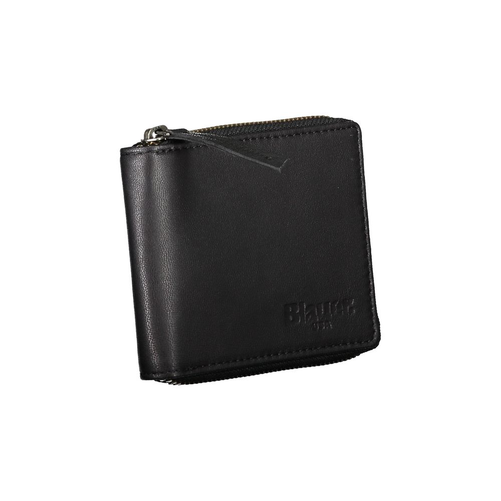 Blauer Sleek Leather Round Wallet with Card Spaces