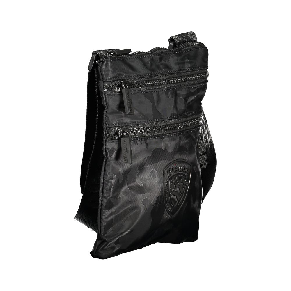 Blauer Sleek Black Shoulder Bag with Contrasting Accents