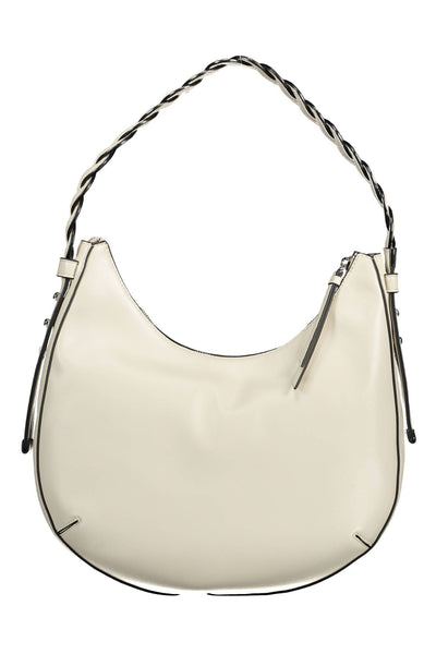 Byblos Chic Contrasting Detail White PVC Handbag