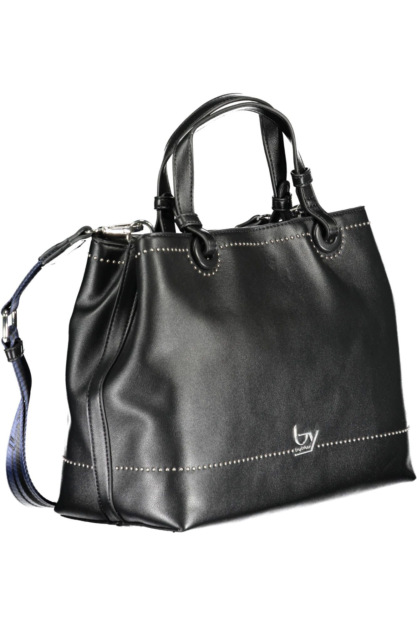 Byblos Elegant Black Two-Compartment Handbag