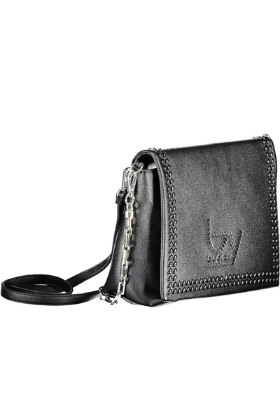Byblos Elegant Chain-Handle Black Shoulder Bag