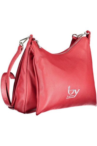 Byblos Elegant Red Chain-Handle Convertible Handbag