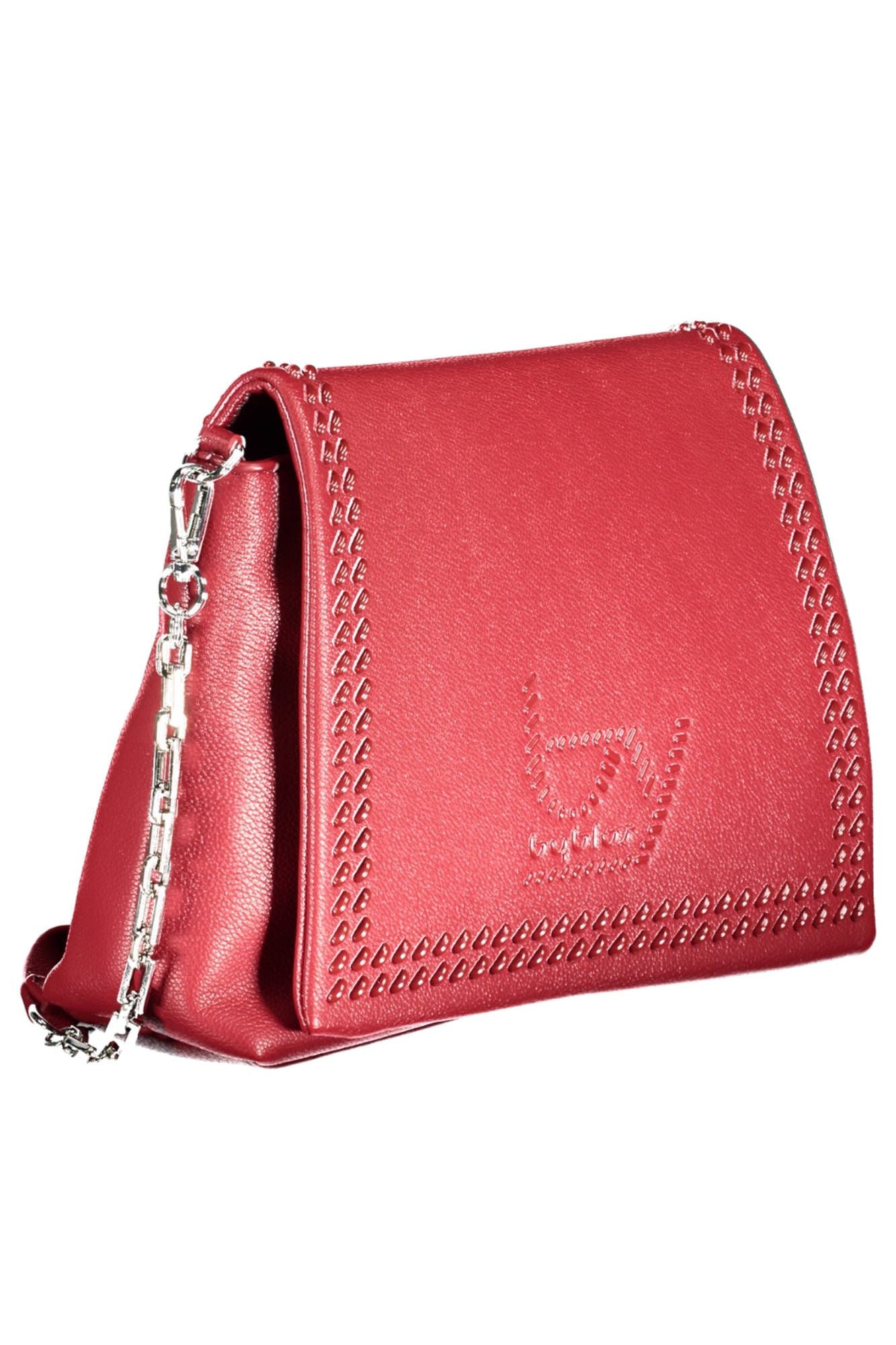 Byblos Elegant Red Chain-Strap Shoulder Bag