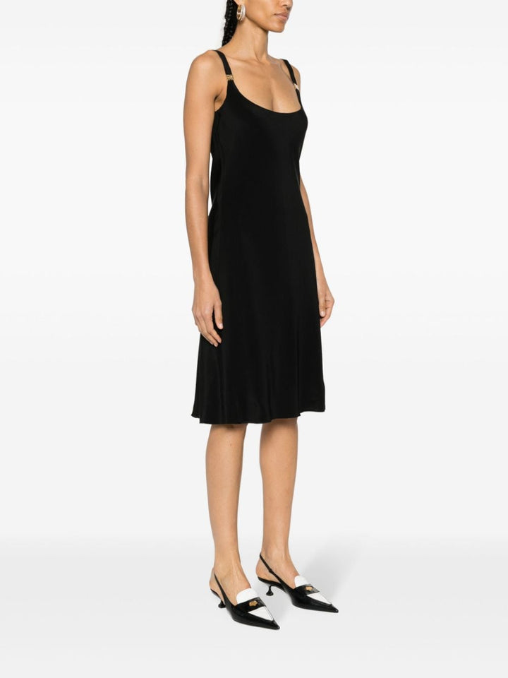 Cady logo-plaque midi dress-3