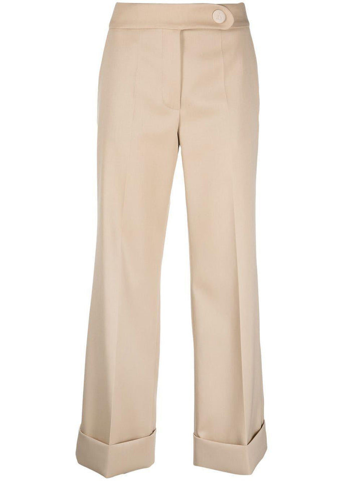LANVIN mid-rise cropped wool trousers-0