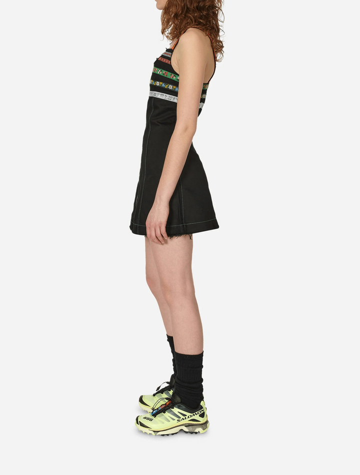 Short denim dress with front zipper-3