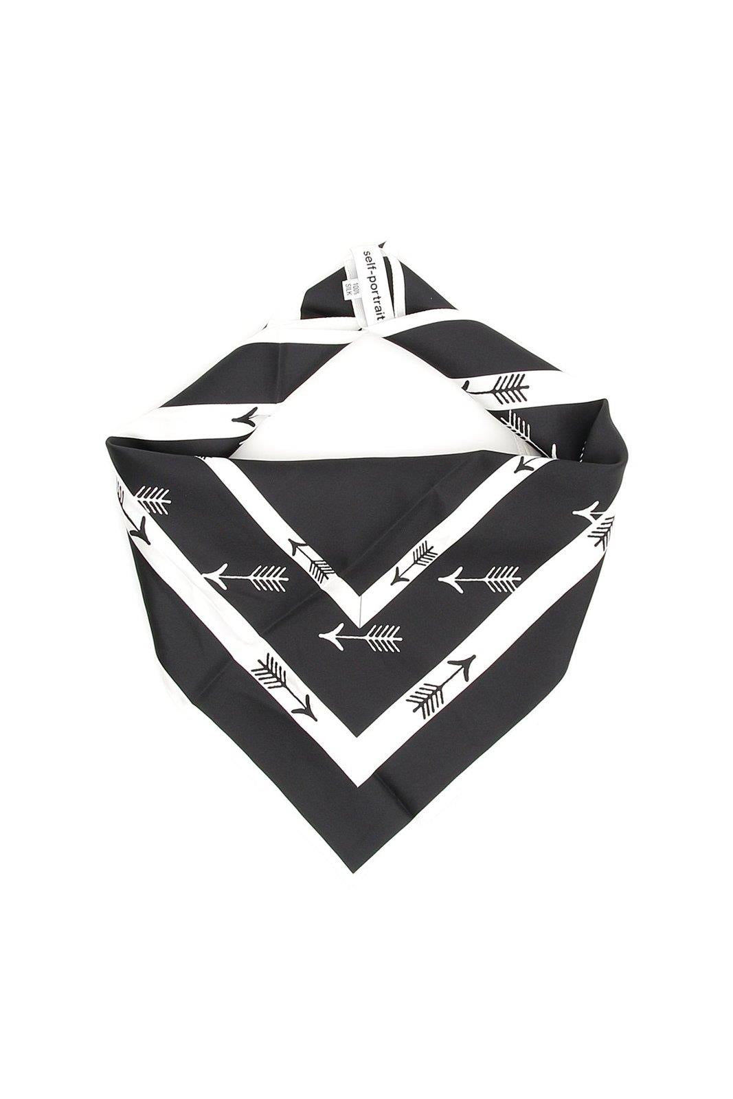 SELF PORTRAIT SCARF BLACK WHITE-0
