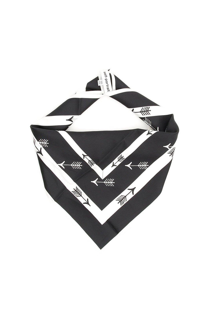 SELF PORTRAIT SCARF BLACK WHITE-0