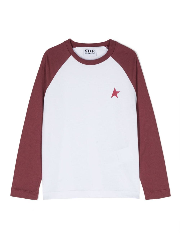 GOLDEN GOOSE KIDS star-print cotton T-shirt-0