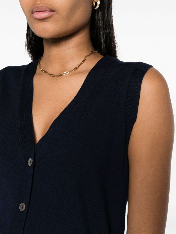 V-neck fine-knit vest-13