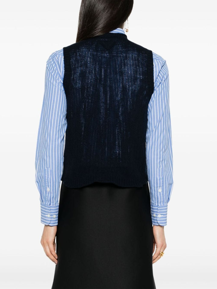 V-neck cashmere vest-3
