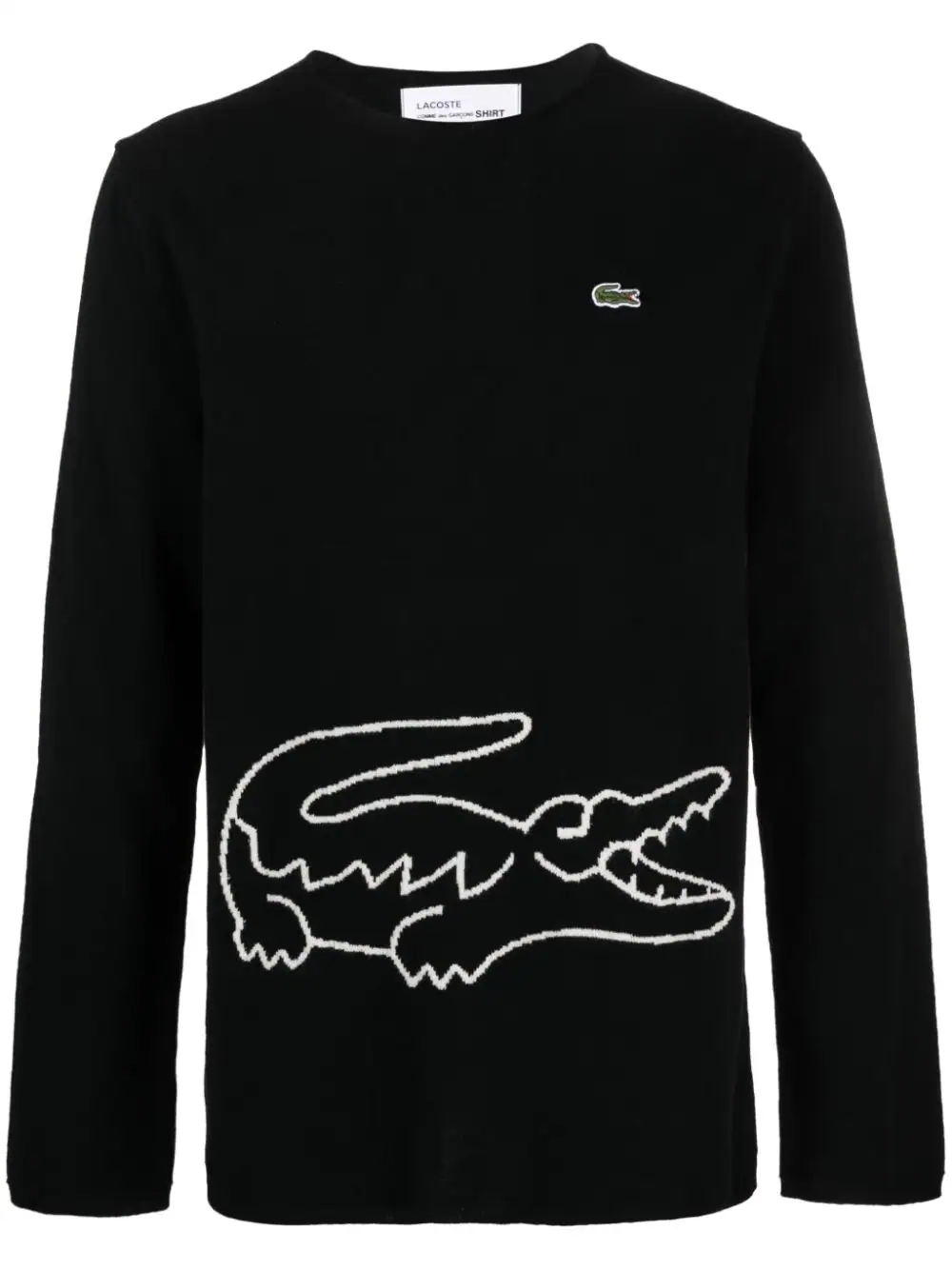 logo-patch wool jumper-0