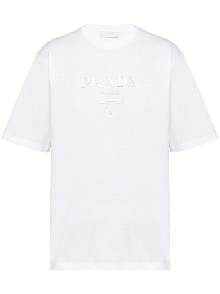 raised-logo cotton T-shirt-0