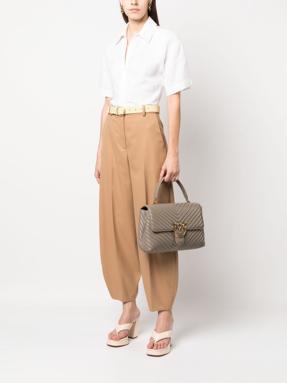 love-birds logo chevron-quilted bag-3