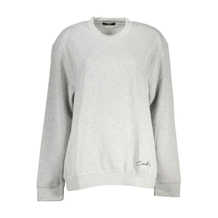 Cavalli Class Gray Cotton Sweater