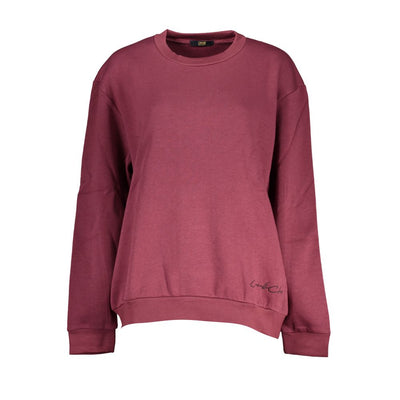 Cavalli Class Purple Cotton Sweater