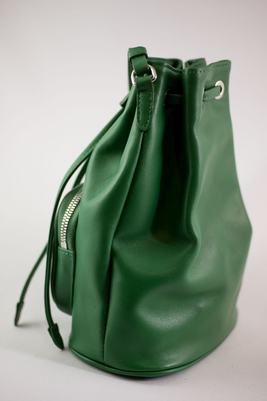 LA ROSE leather satchel bag black-32