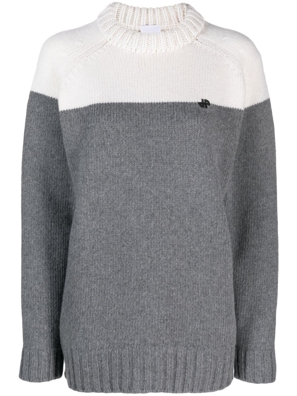 PATOU merino-blend colour-block jumper-1
