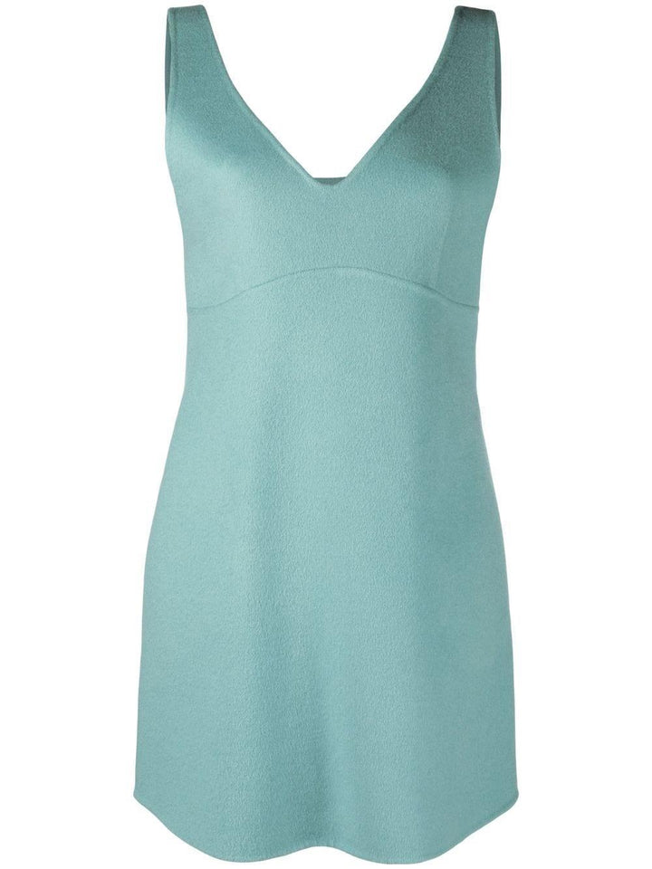 PAROSH stud-detail wool mini dress-0