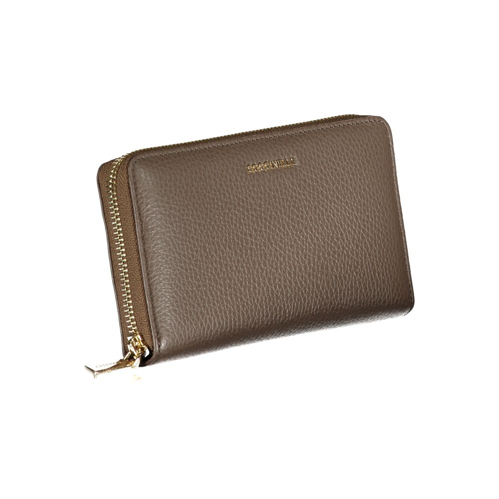 Coccinelle Chic Brown Leather Wallet with Ample Space