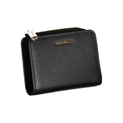 Coccinelle Elegant Black Leather Double Compartment Wallet