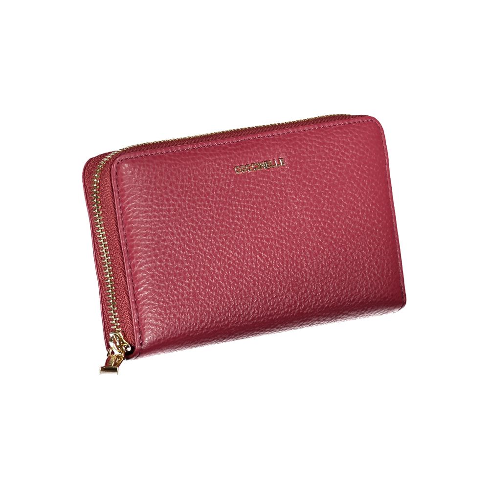 Coccinelle Elegant Pink Leather Zip Wallet