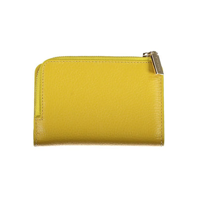 Coccinelle Elegant Green Leather Wallet with Secure Fastenings