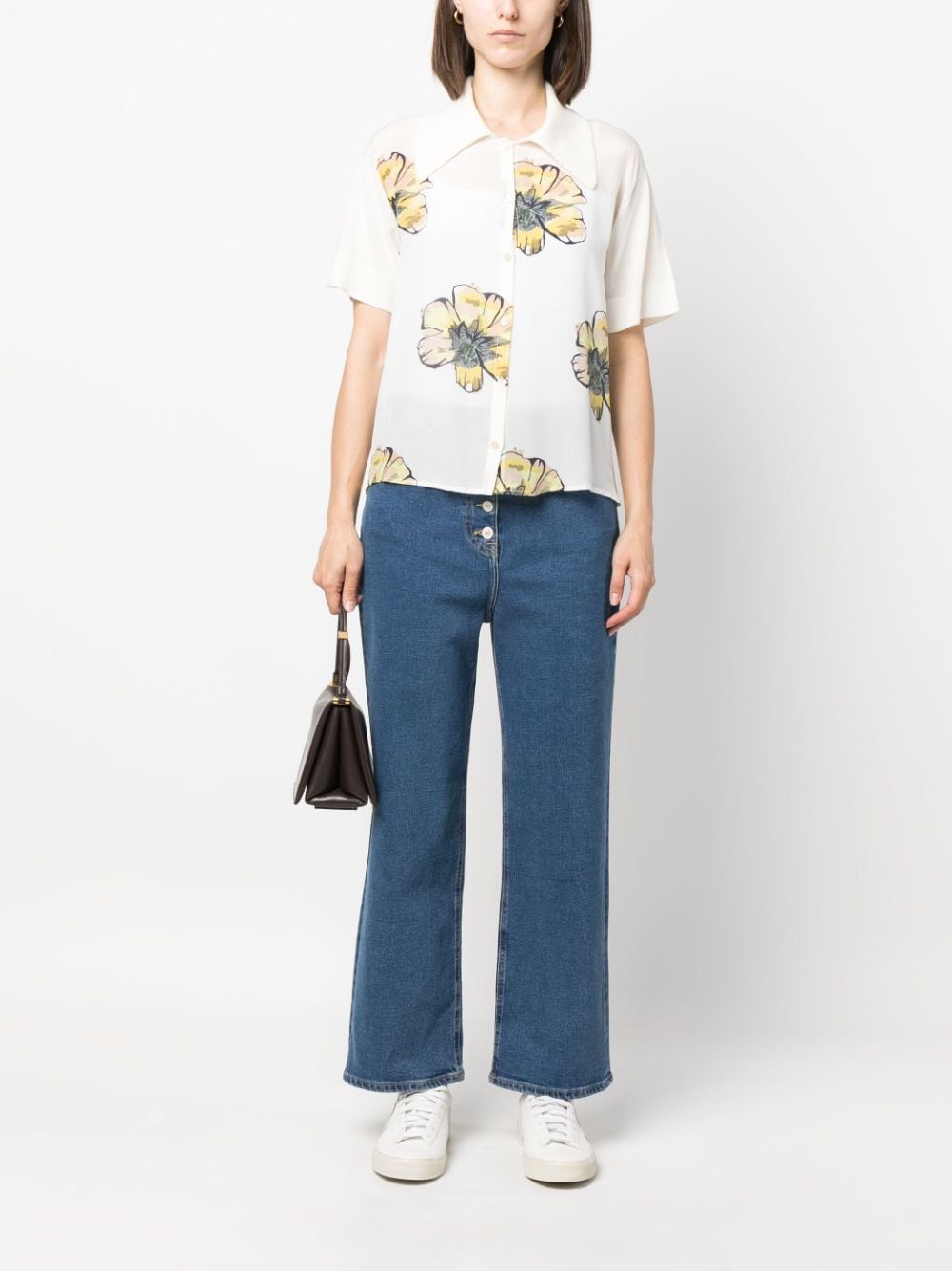 PAUL SMITH cropped wide-leg jeans-4