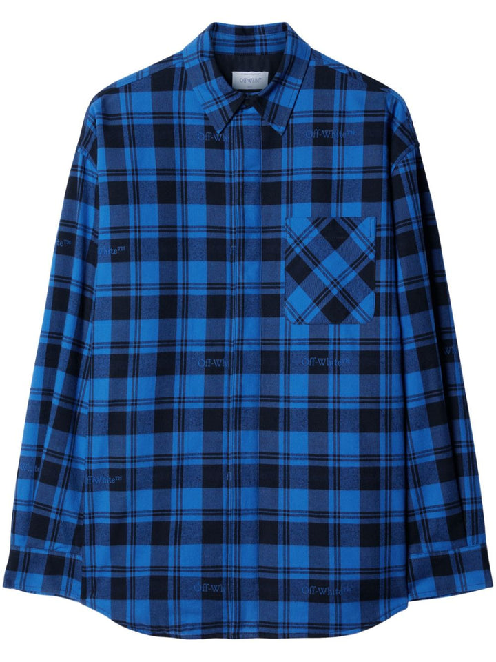 OFF-WHITE checked flannel shirt-0