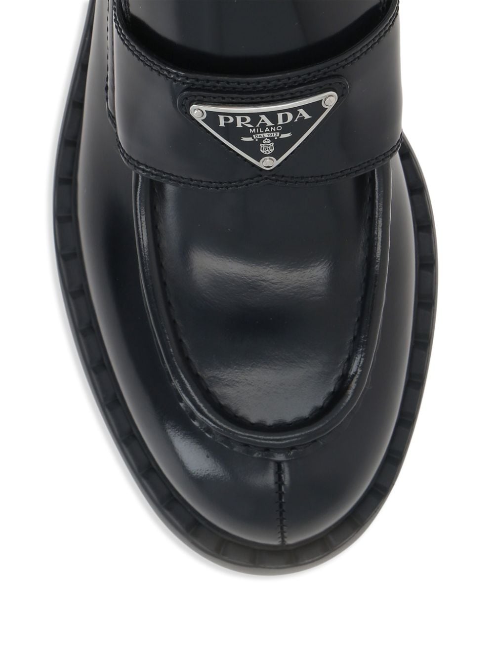 brushed leather loafers-3