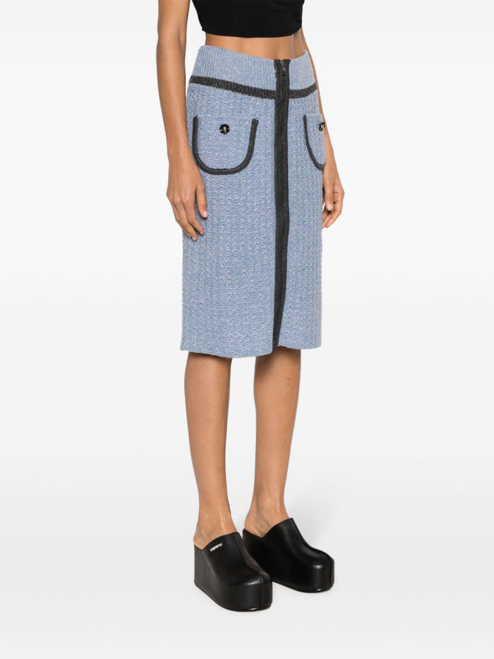 floral-embroidery knitted skirt-6