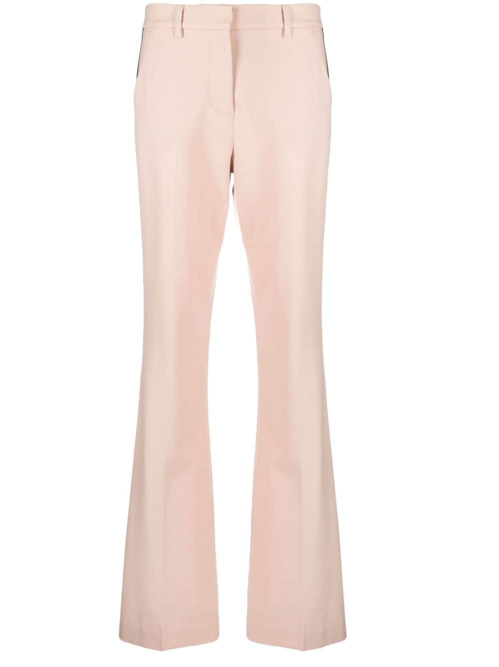 side-stripe flared trousers-1