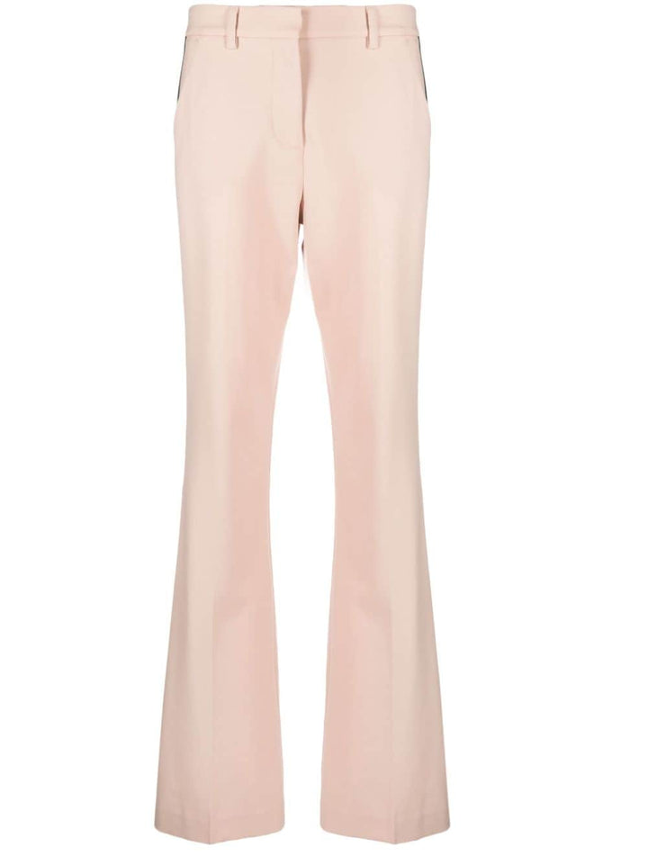 side-stripe flared trousers-1