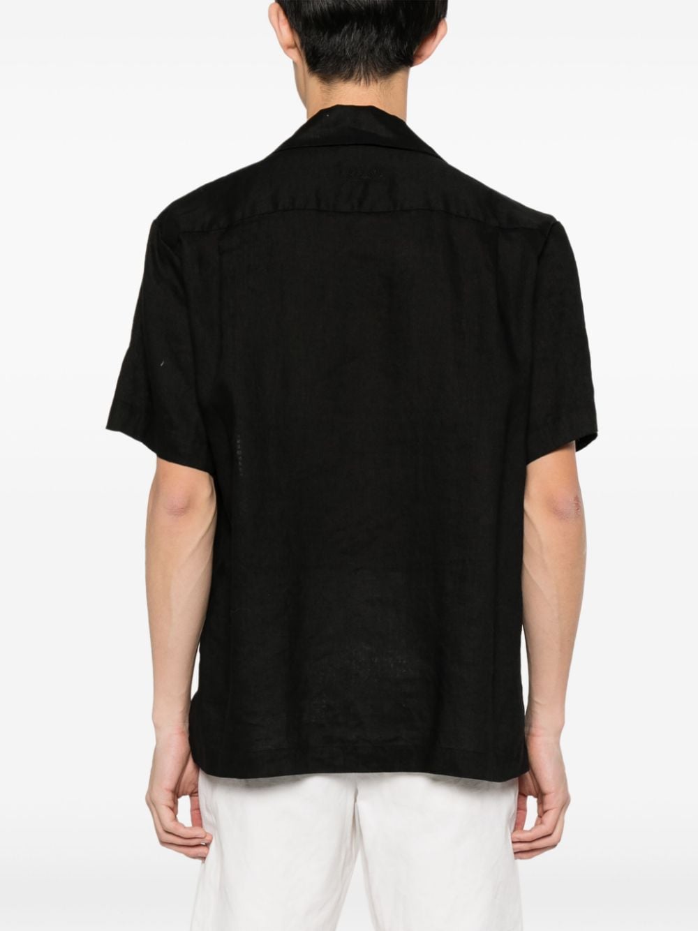 floral-embroidery linen shirt-7