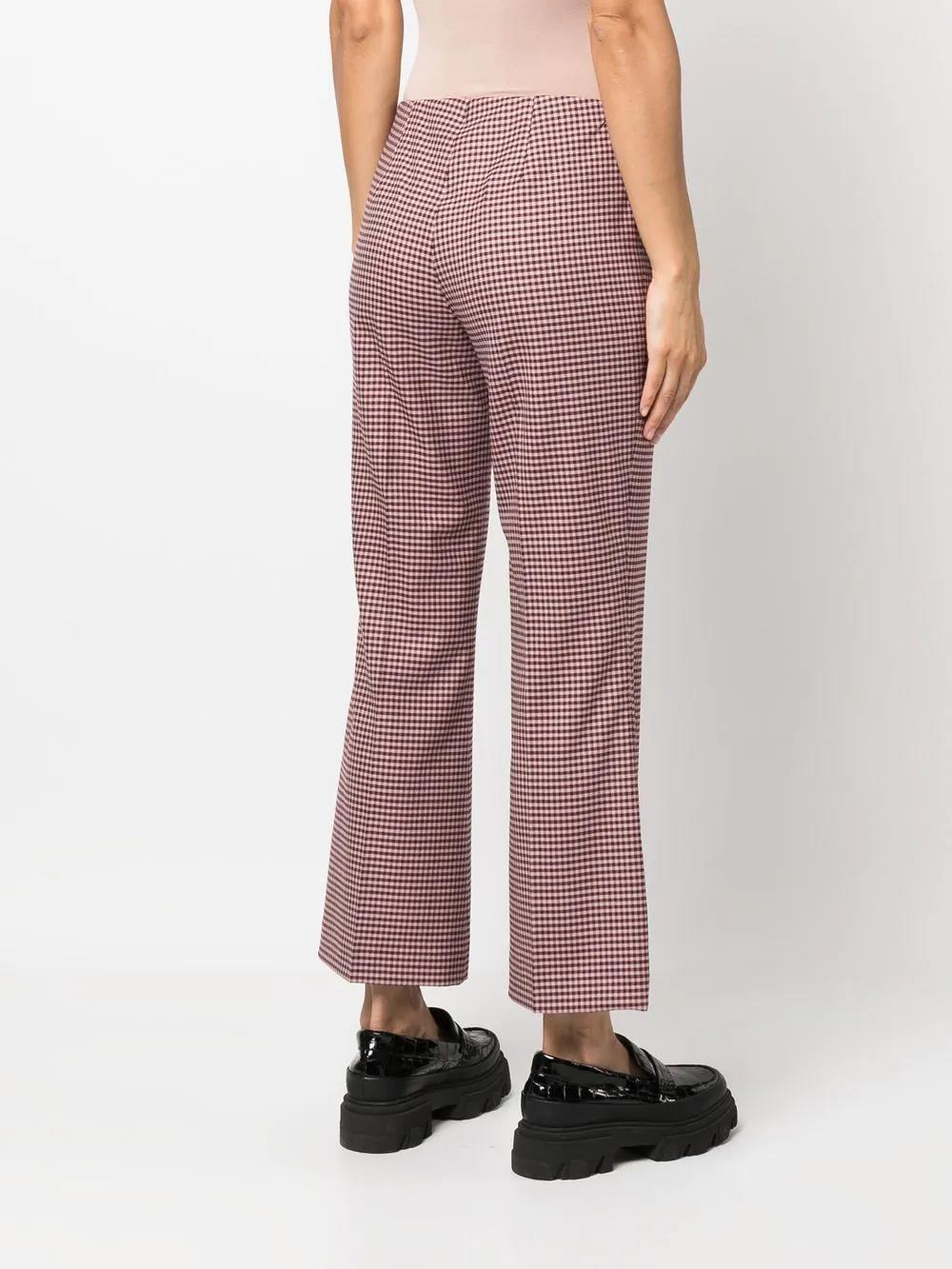 PAROSH houndstooth flared trousers-3