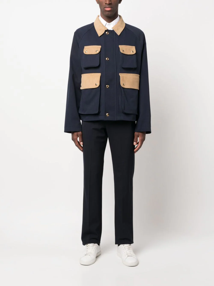 THOM BROWNE corduroy panelled shirt jacket-1