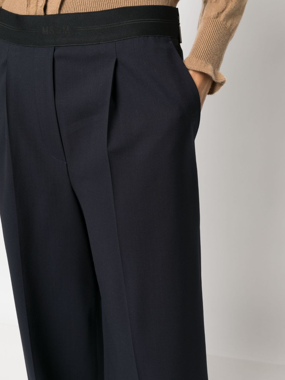 MSGM wide-leg high-waist trousers-12