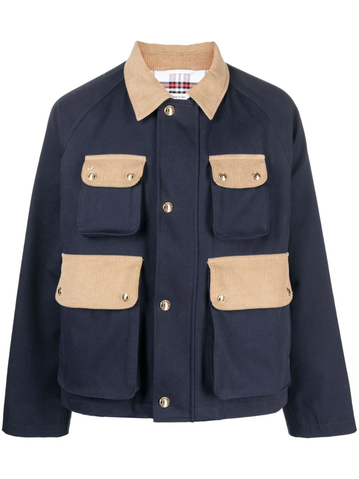 THOM BROWNE corduroy panelled shirt jacket-0