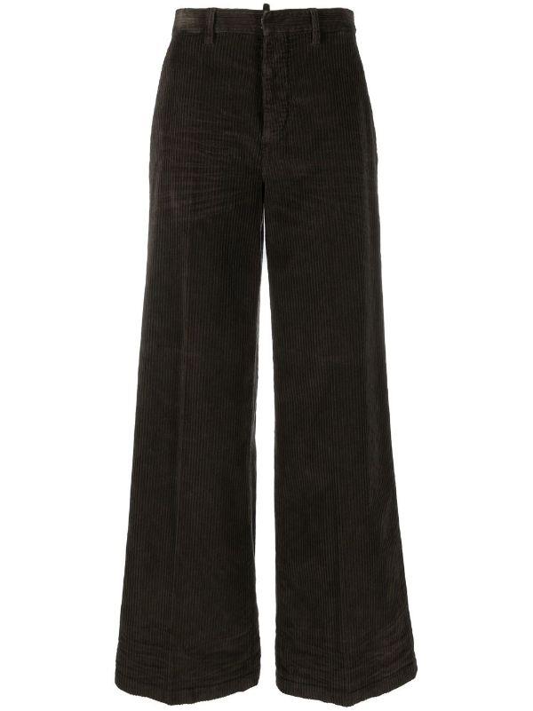 DSQUARED2 wide-leg corduroy trousers-0
