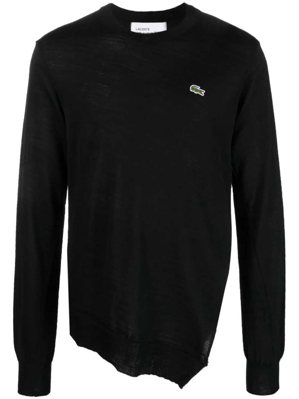 x Lacoste logo-patch wool jumper-0