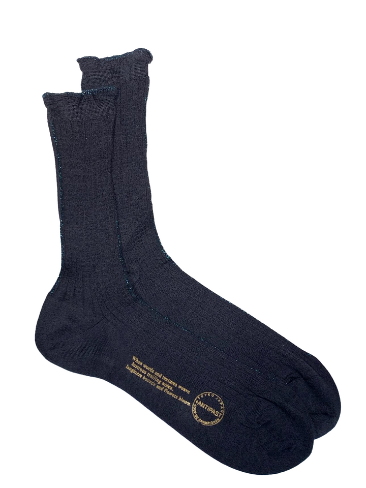 ribbed lurex socks-1