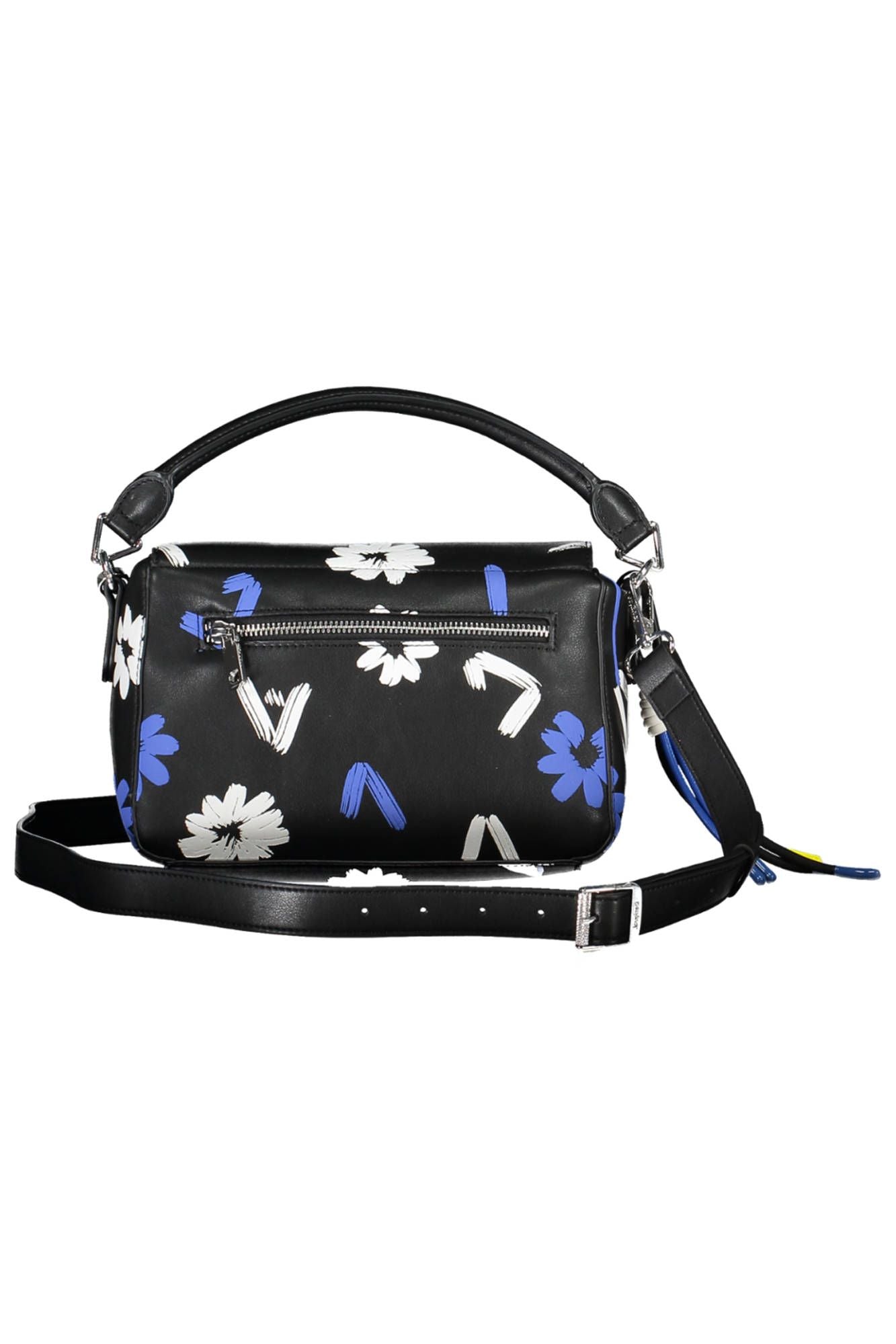 Desigual Chic Black Polyurethane Handbag with Contrasting Details