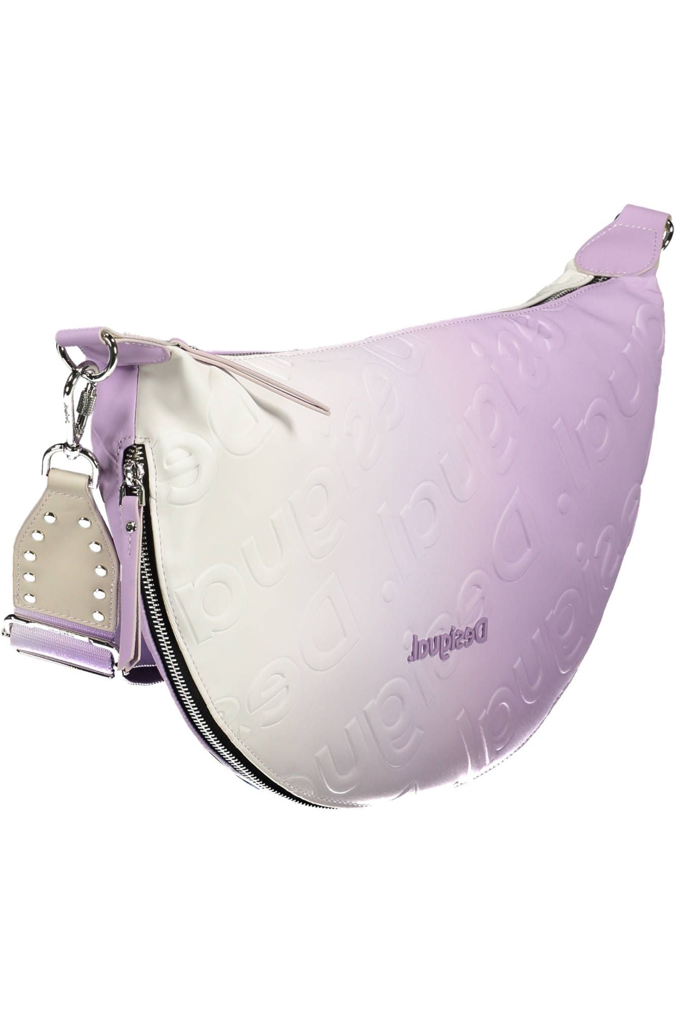 Desigual Elegant Purple Expandable Handbag with Contrasting Details